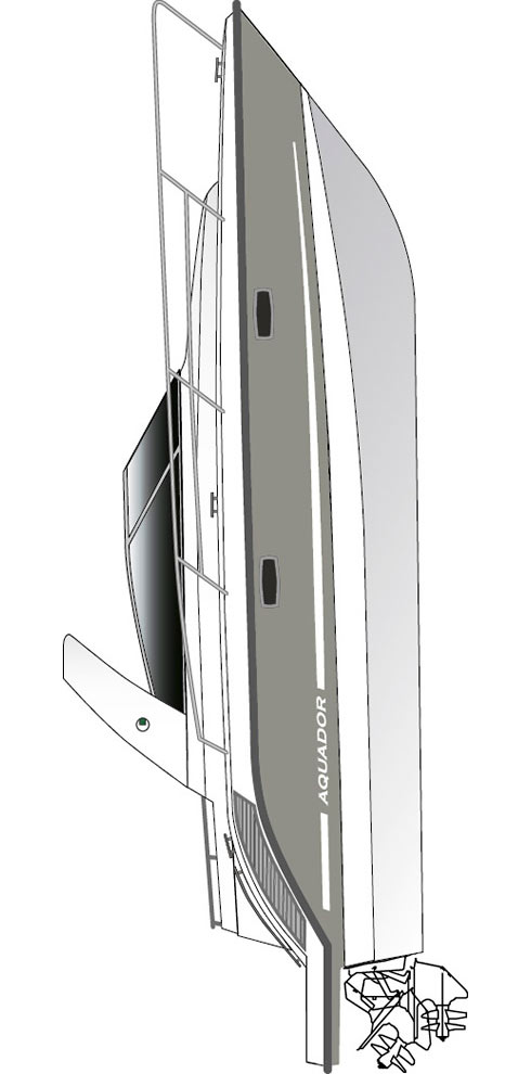 Схема катера Aquador 30 DC