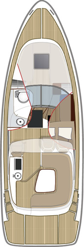 Схема катера Aquador 30 DC