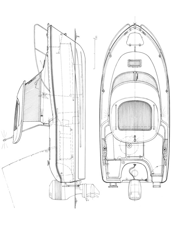 Схема катера Quicksilver 530 Pilothouse