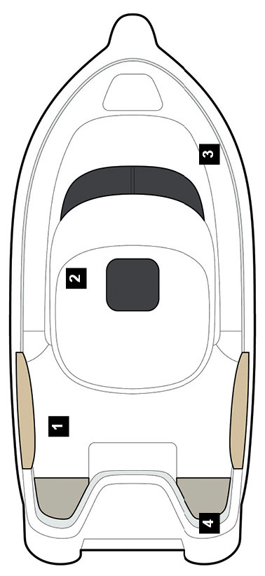 Схема катера Quicksilver 580 Pilothouse