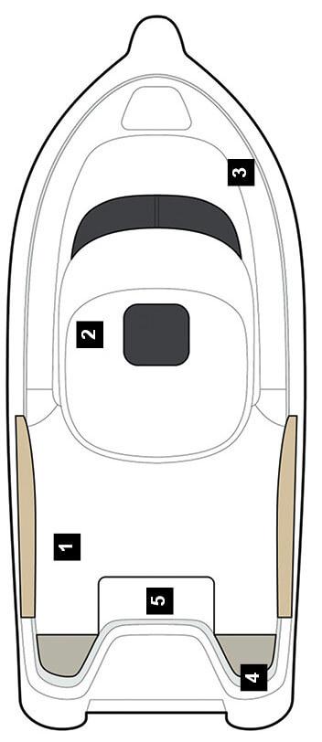 Схема катера Quicksilver 640 Pilothouse 