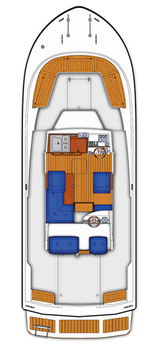 Схема катера Targa 27.1