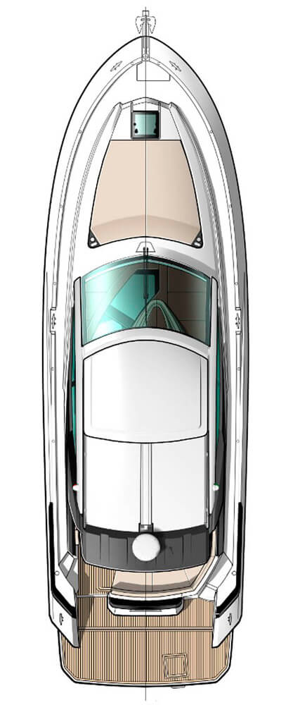 Схема катера Beneteau Gran Turismo 40
