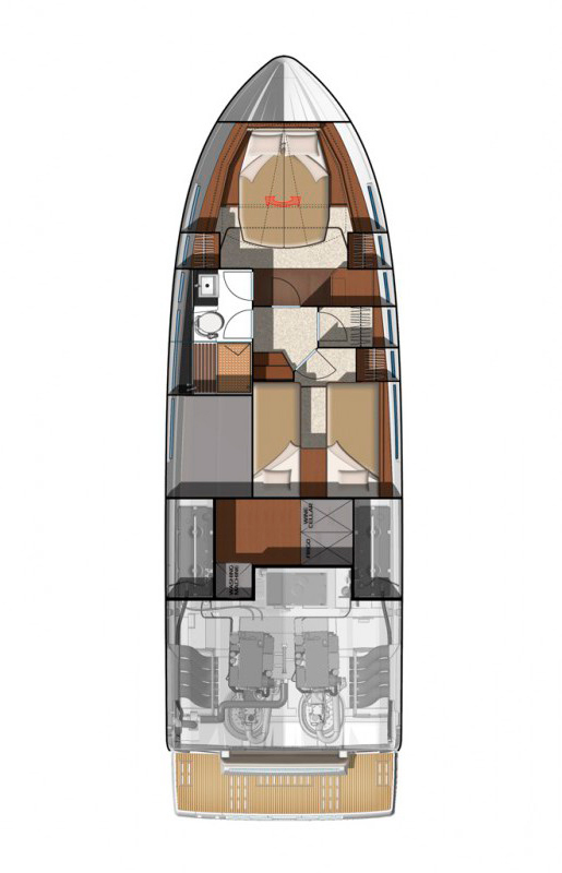 Схема яхты  Jeanneau NC14