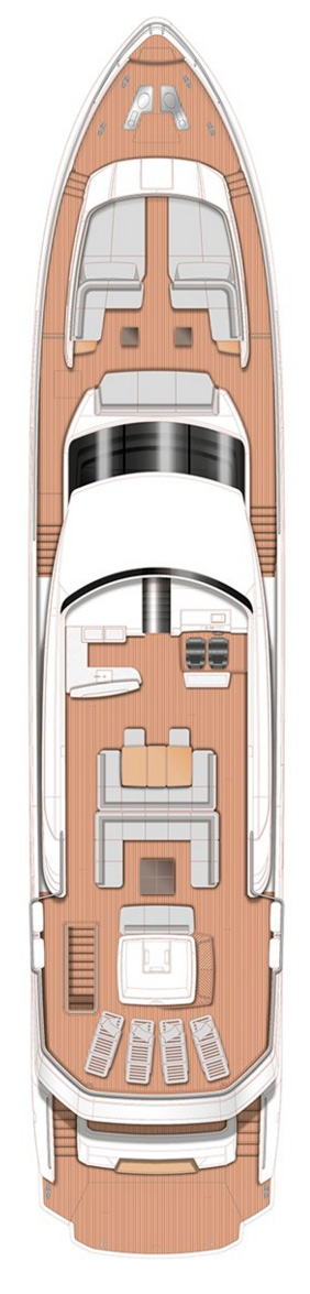 Схема яхты Princess 35M
