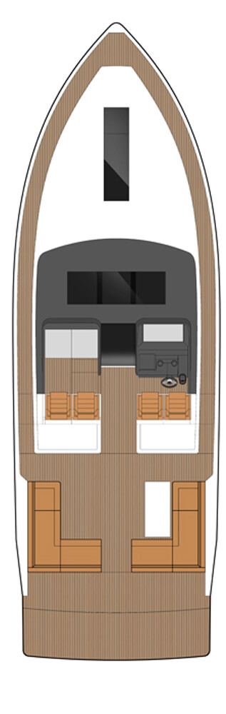 Схема яхты Sealine S450