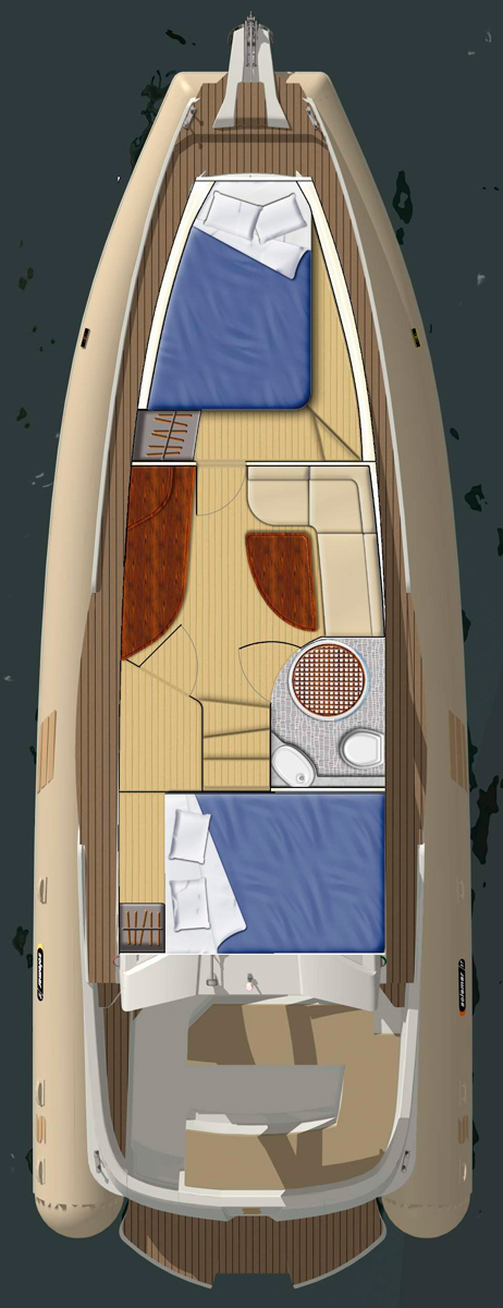 Схема яхты Solemar 37 Oceanic