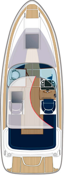 Схема катера Aquador Boats Hardtop 23 HT