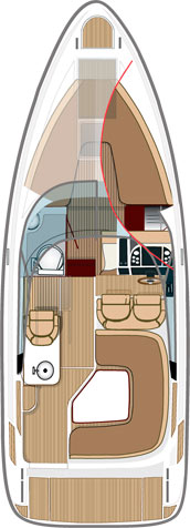 Схема катера Aquador 27 DC