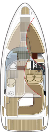 Схема катера Aquador 27 HT