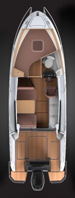 Схема катера Parker 750 Cabin Cruiser