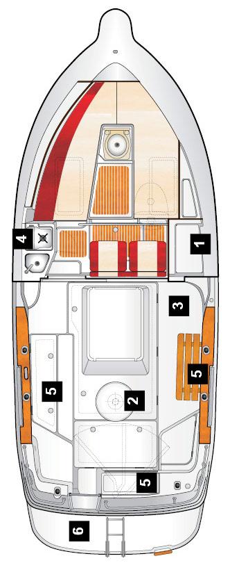 Схема катера Quicksilver 230 Arvor