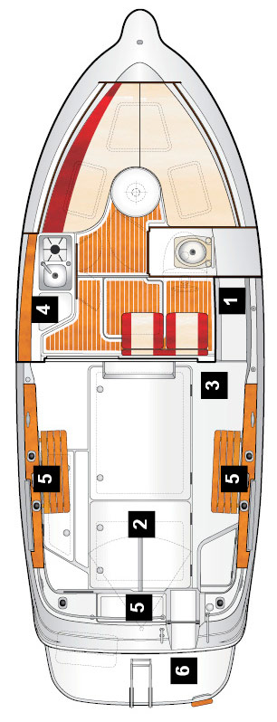Схема катера Quicksilver 250 Arvor