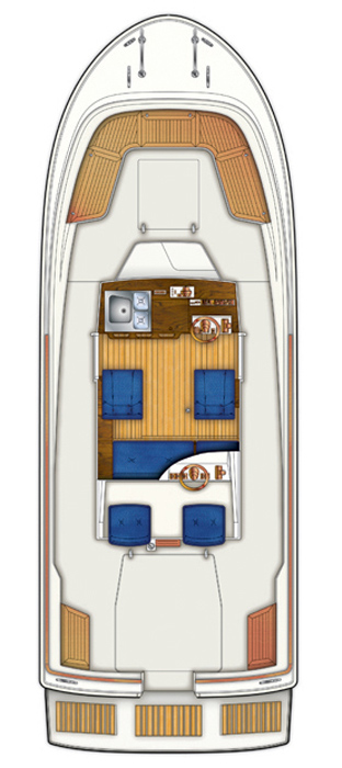 Схема катера Targa 25.1
