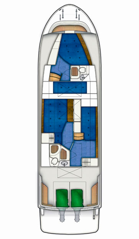 Схема яхты Targa 44