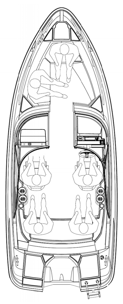 Схема катера Yamarin 56 Bow Rider