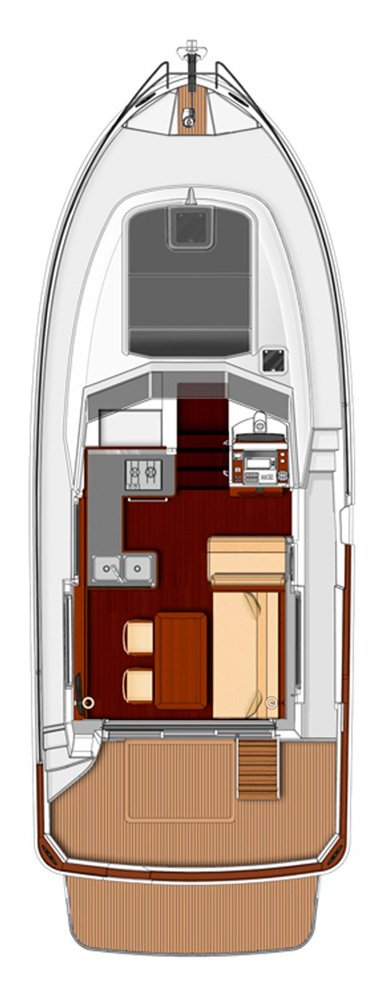 Схема яхты Beneteau Swift Trawler 34S