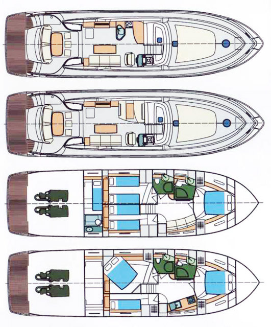 Схема яхты Pearlsea 56 Coupe