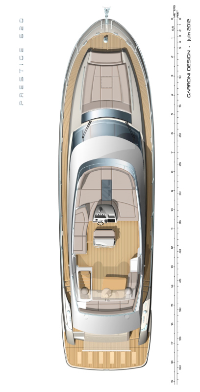 Схема яхты Prestige 620