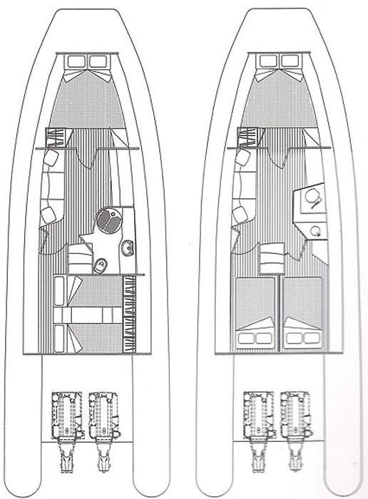 Схема яхты Solemar 44.1 Oceanic