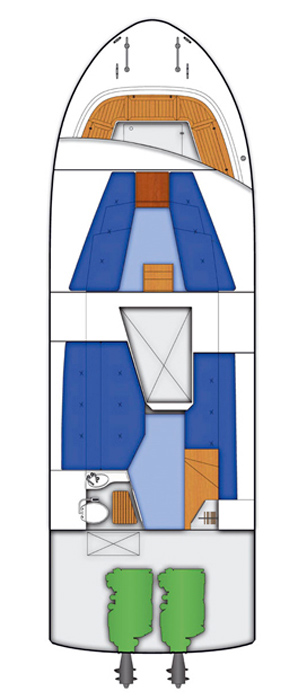 Схема яхты Targa 35