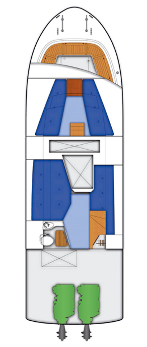 Схема яхты Targa 37